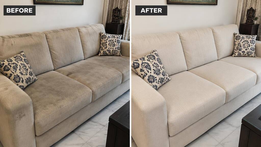 Before and after: Sofa shampooing (Ultimate)